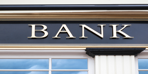 bank stone sign