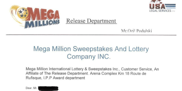 Fbi Warns Of Mega Millions Lottery Scam Using Fbi And Fdic Letterhead Valdosta Today