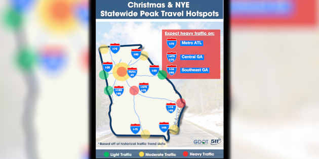 GDOT suspends lane closures, shares holiday travel information, tips