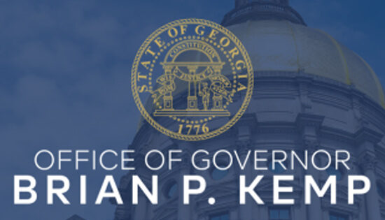 Georgia governor's office sign with state seal