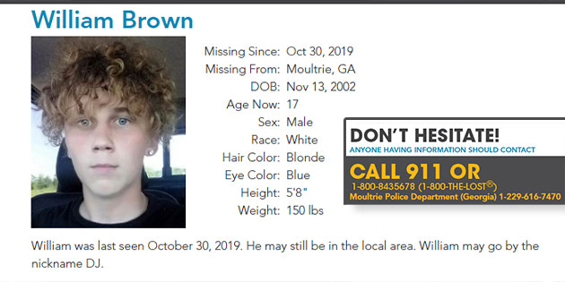 Teenager Goes Missing In Moultrie Valdosta Today