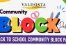 Valdosta back to school community block party banner