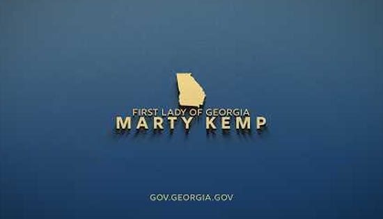 Georgia state silhouette with official title